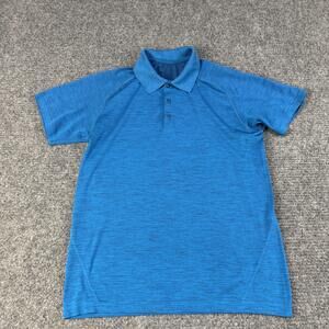 Lululemon Polo Shirt Mens Medium Blue Heather Performance Golf